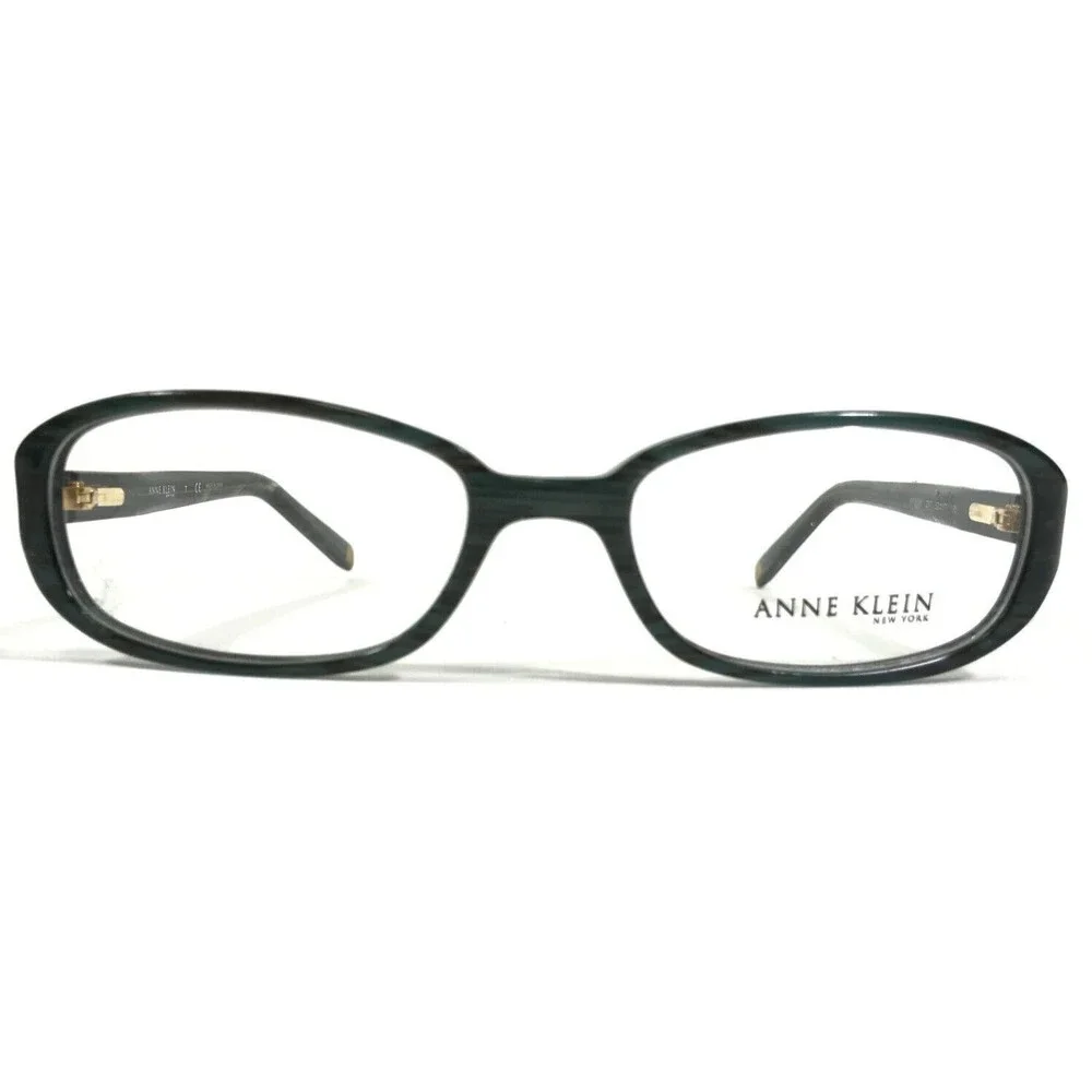 Anne Klein Eyeglasses Frames AK 8095 237 Green Gold Oval Round 52-17-135